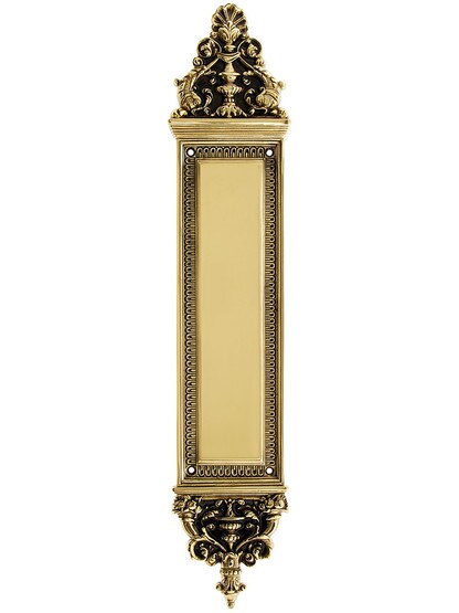 18 inch Apollo Push Plate In Highlighted Brass